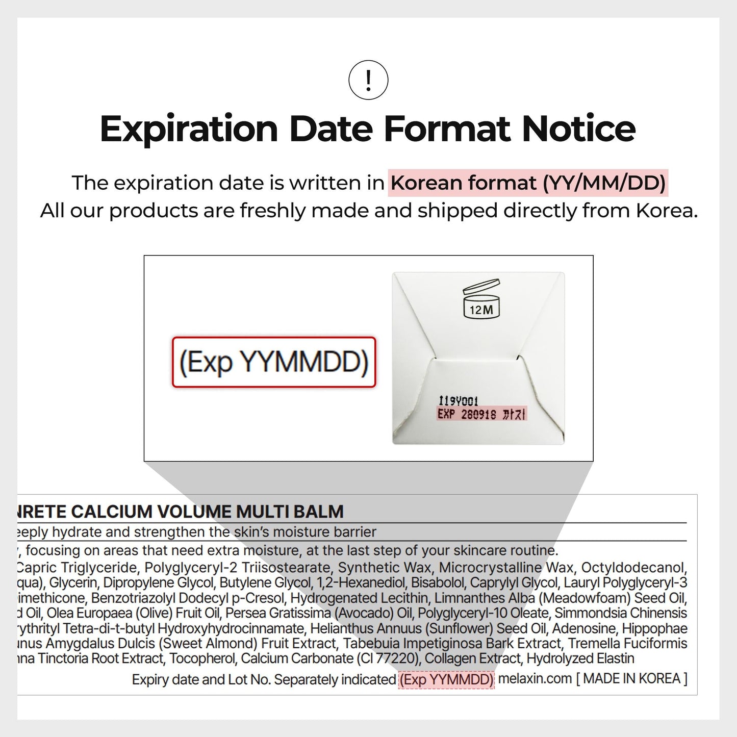 Calcium Volume Multi Balm & Eye Patch 60ea